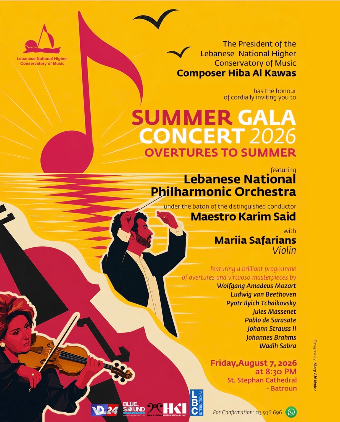 SUMMER GALA CONCERT 2026 — poster, St. Stephan Cathedral, Batroun